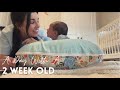 A Day With A 2 Week Old | Breastfeeding, Cluster Feeding & Sleep!