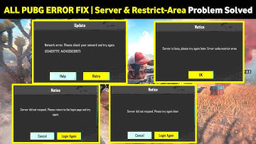 Network Error & Server Busy Problem Fix in PUBG / PUBG KR | Restrict-Area & Login Again Solution