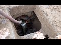 Locating a septic tank and clearing a clogged root bound sewer line