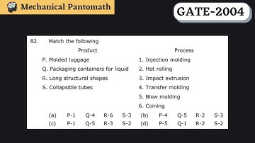 Q-82 | GATE Mechanical-2004 Solved Paper | GATE Mechanical Previous Year Question Solution