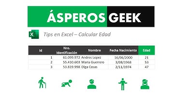 02. ¿Calcular Edad en EXCEL en años y días? | Función Hoy | Tips en Excel