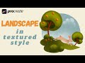 Landscape in PROCREATE // Step-by-Step Easy Drawing Tutorial  (Free Brushes)