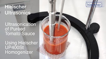 Puréed Tomato Sauce - Ultrasonic Homogenizer