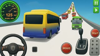 クレイジーメガランプバススタントレーシング - 超高速ジャンプ、ループ、不可能なスカイトラックゲームプレイ screenshot 5