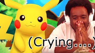PIKACHU FAN REACTS (CRIES) TO NEW POKEMON: LET'S GO PIKACHU TRAILER LIVE!  REACTION VIDEO!
