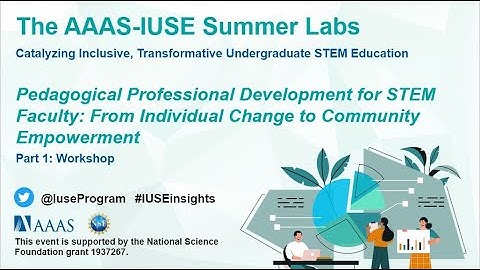 IUSE Summer Labs: Workshop Part 1 - Pedagogical Professional Development for STEM Faculty