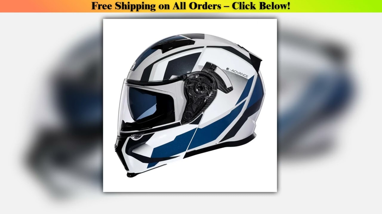 Motorcycle Helmet Dual Visor Modular Flip up Full Face Helmet for Adult Men and Women DOT Approved