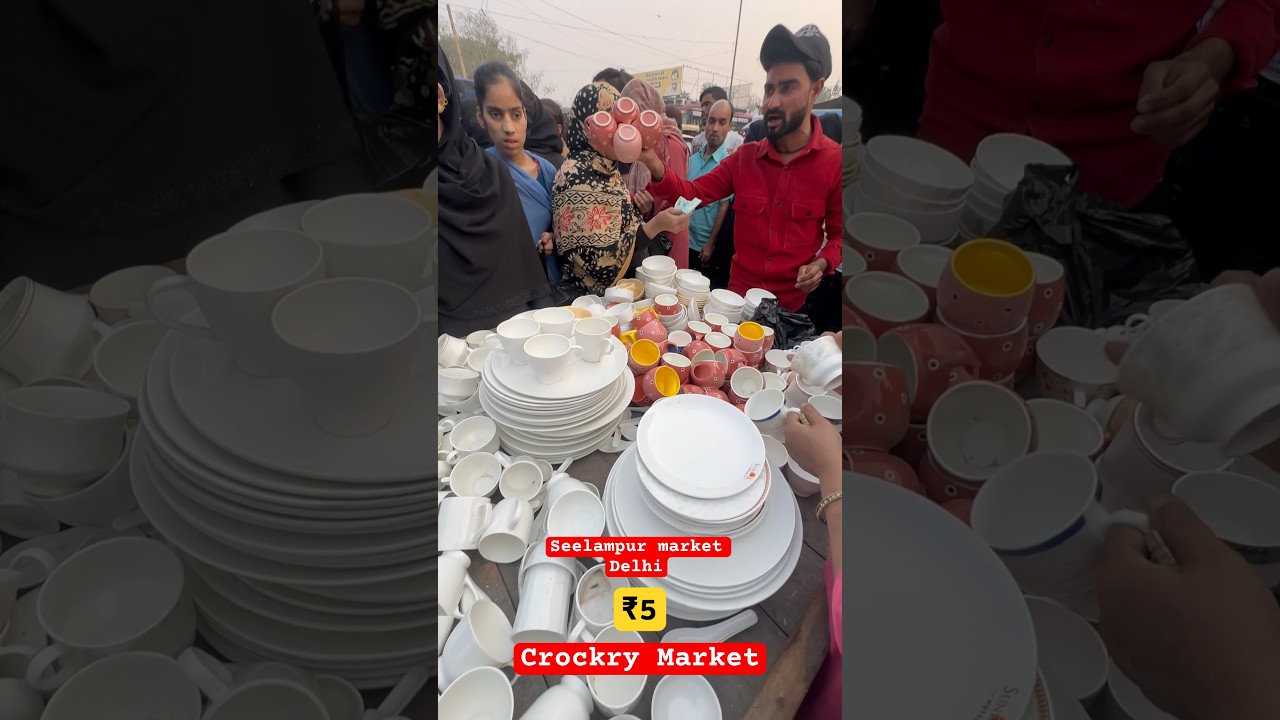 Cheapest Crockry market Delhi #market #shortsvideo #cup #glass