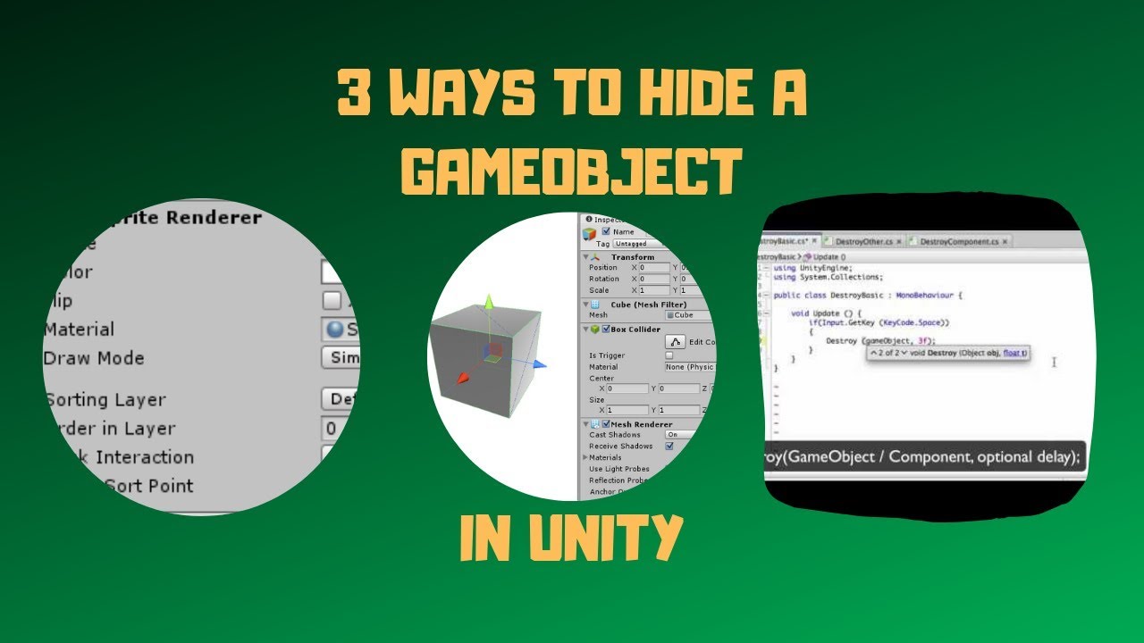 How to hide GameObject formed by multiple level modules without Mesh  Renderer? - Ask - GameDev.tv