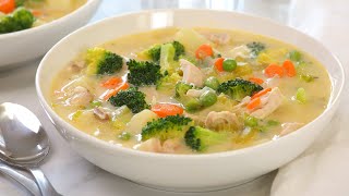 Creamy Chicken Soup with Vegetables | Hearty & Nutritious Fall Recipes image