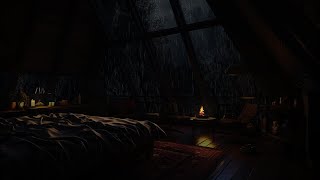 Escape into a Cozy Night 🌧️🔥 – Rain & Fireplace Sound for Deep Sleep & Relaxation | ASMR White noise