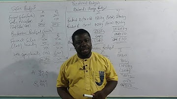 FUNCTIONAL BUDGETS (PART 1)