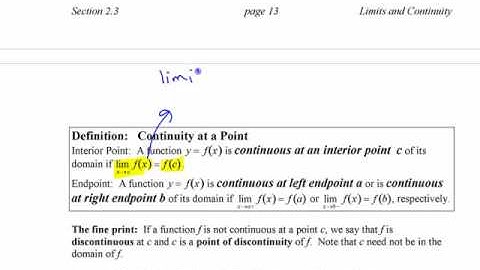 Ca12 - 2.3 (2) Continuity