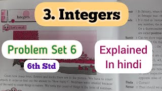 6th Std - Mathematics - Chapter 3 Integers Practice Set y solved explained in hindi - Class 6