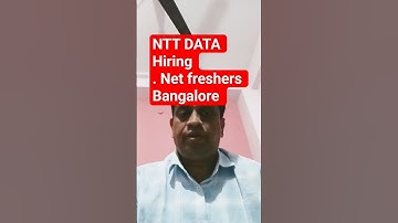 NTT DATA .NET Fresher Hiring 2025 #Bangalore Job No Experience
