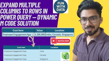 🔄 Expand Multiple Columns to Rows in Power Query — Dynamic M Code Solution