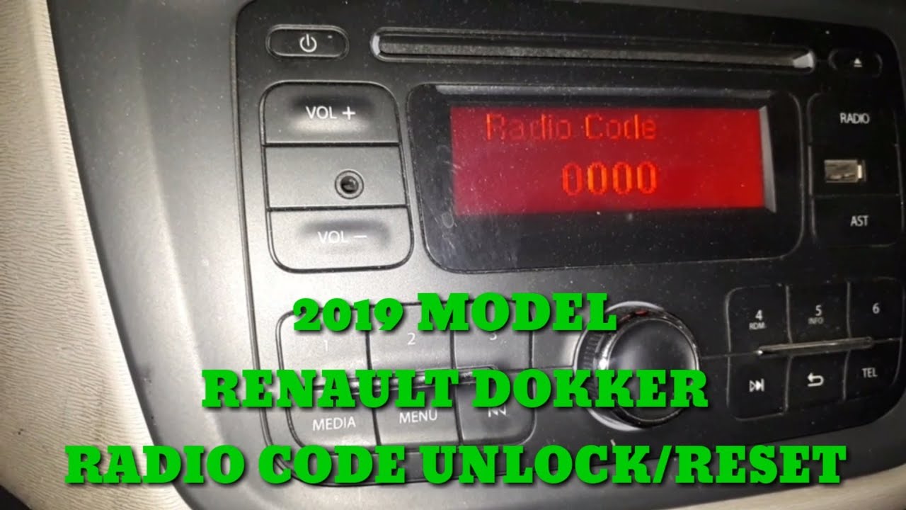 2019 Renault Dokker Radio Code Unlock and Reset .Step by Step - YouTube