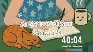 Stay Focused | 2-Hour Pomodoro Timer (50\/10) | Rain \& Lofi Chill Beats for Coziness \& Deep Work