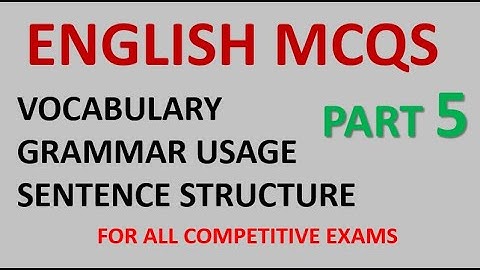 FPSC English Portion MCQs| Vocabulary MCQs| English Sentence structure| English Sentence Correction|