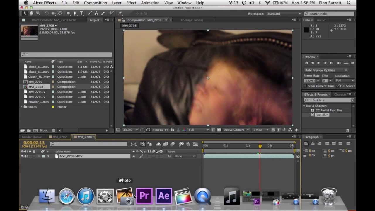 Adobe After effects tutorial: blood on camera lens effect - YouTube