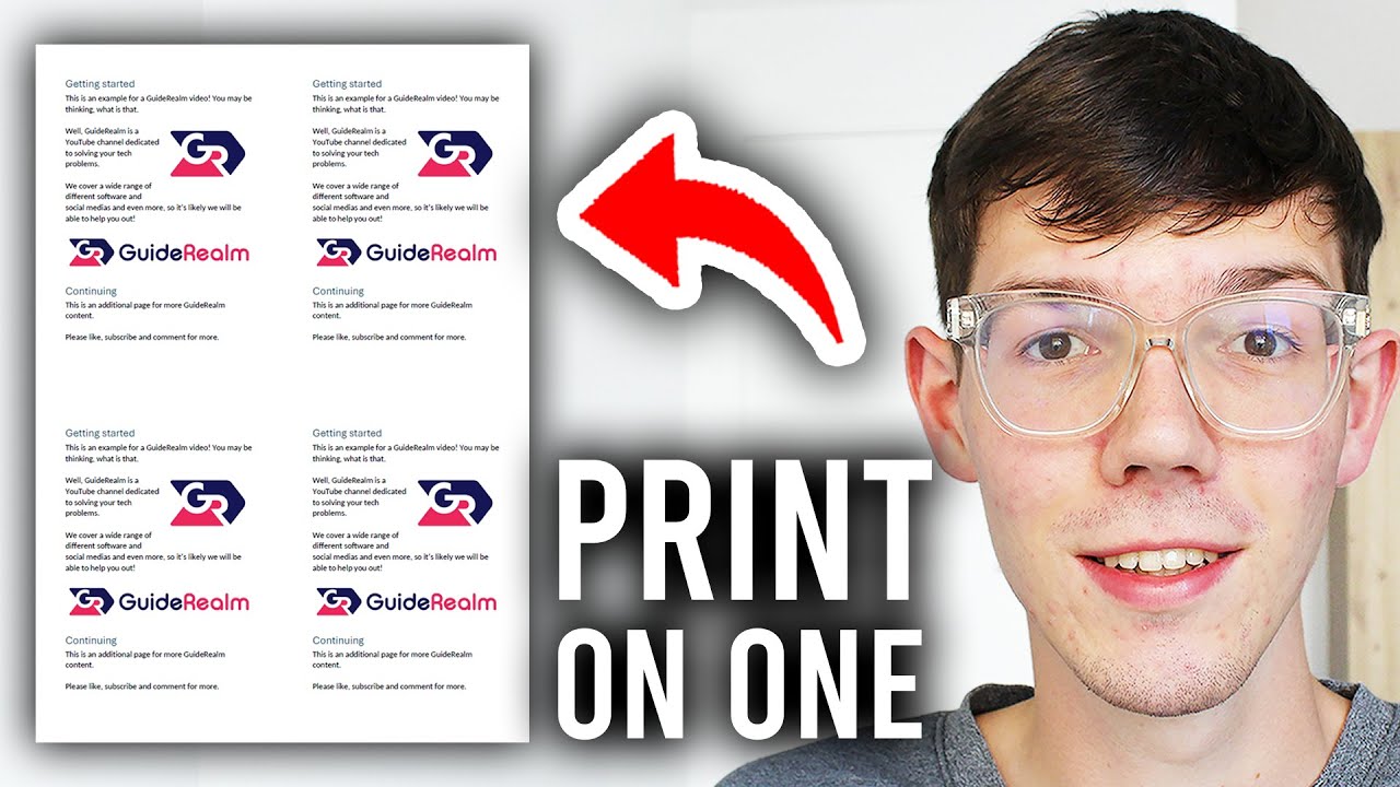 How To Print Multiple PDF Pages On 1 Page - Step By Step - YouTube