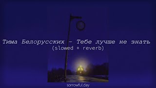 Тима Белорусских - Тебе лучше не знать (slowed + reverb)