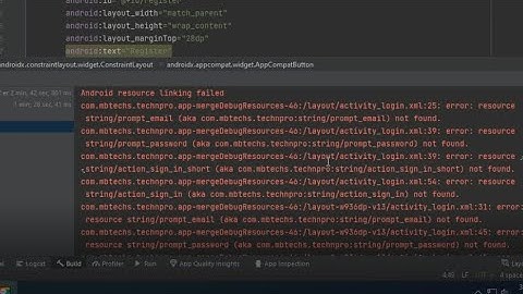 Android resource linking failed error in android studio
