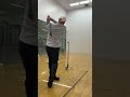 GolfSaber swing down the line