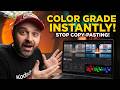 Color Grade Multiple Clips Instantly: DaVinci Resolve Clip Groups Workflow