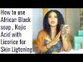 African Black Soap with Kojic Acid for skin Lightening