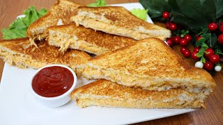 Chicken Cheese Sandwich Recipe | Evening Snack Recipe | Chicken Sandwich