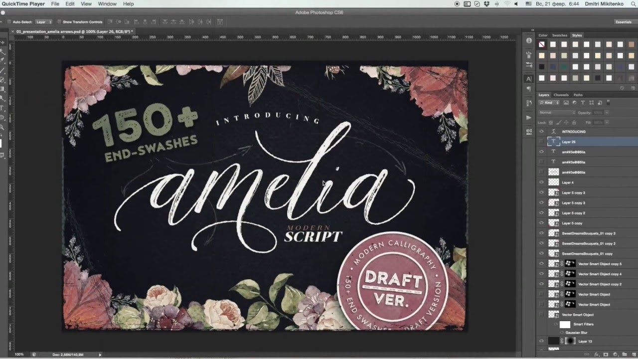 Amelia Script DRAFT version by BlessedPrint - YouTube
