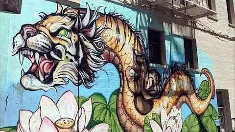 Taggers deface 'tiger dragon' mural in S.F. Chinatown