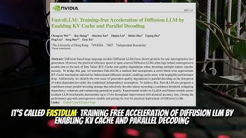 Fast-dLLM: Training-free Acceleration of Diffusion LLM by Enabling KV Cache and Parallel Decoding (M