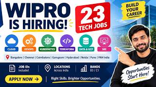 Wipro Hiring 2026 🔥 23 Tech Jobs | Azure | AWS | Kubernetes | DevOps | GCP | Job IDs