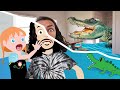 Magic ADLEY CARTOON ✨ Secret Room & Alligators inside our House!  DONT GET CAUGHT the floor is Lava!