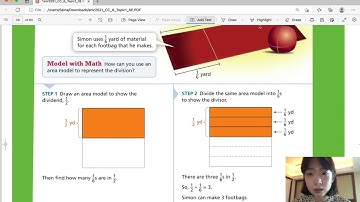 EnVision Math 6 Lesson 1-5 Divide Fractions by Fractions