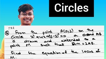 6) From the point A(0,3) on the Circle x²+4x+(y-3)² =0 a chord AB is drawn and extended