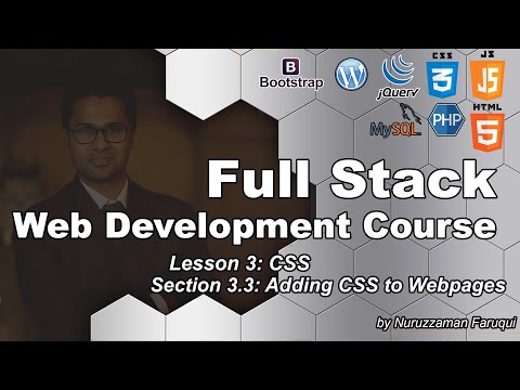 Section 3.3: Adding CSS in Webpage