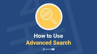 How to Use the Advanced Search