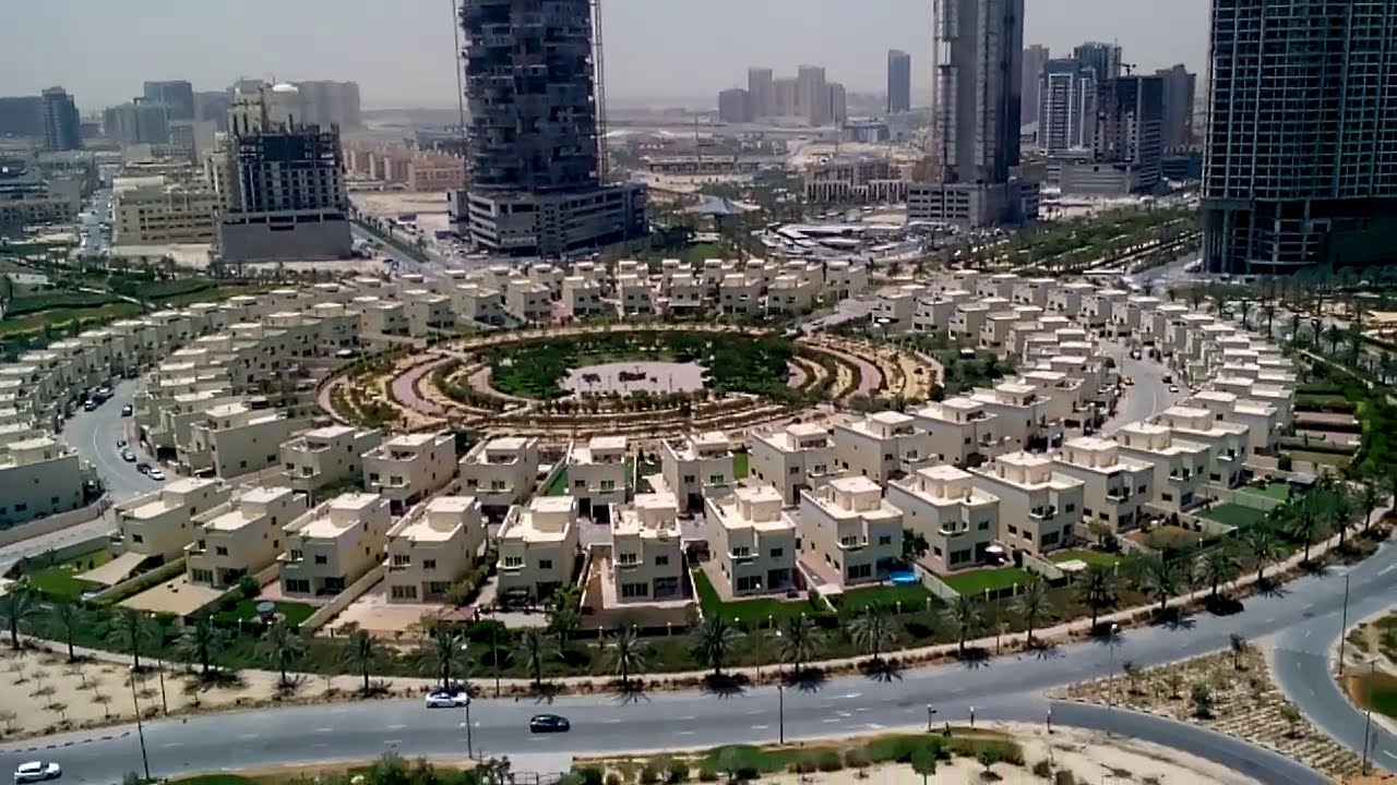 jumaira village circle Aerial view of JVC YouTube