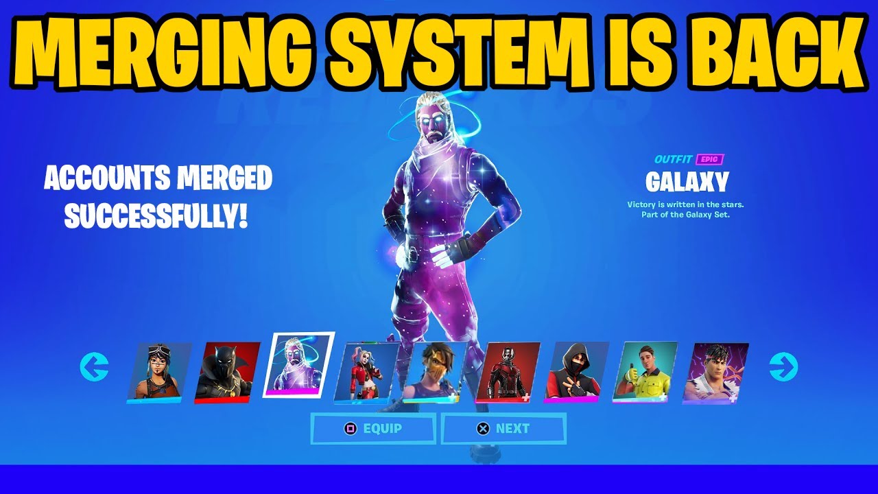 HOW TO MERGE FORTNITE ACCOUNTS (MERGING SYSTEM) YouTube