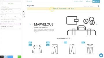 How to set the layout of the main menu? (Prestashop 1.7)