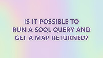 Is it possible to run a SOQL Query and get a Map returned? (3 SOLUTIONS!!)