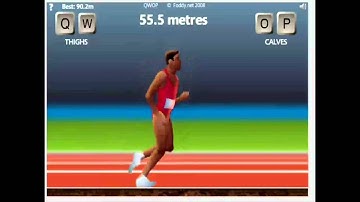 Me beating the game "QWOP"QWOP100.1M in 1 minute 30 :)