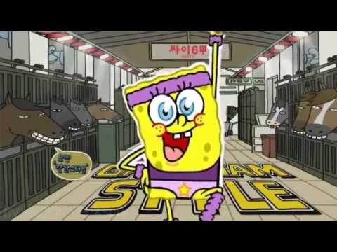 Gangnam stylede PSY Sponge bob parody