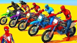  Spider Hero vs Batman vs Iron Hero vs Captain Hero Ultimate Superhero Dirt Bike Racing Championship screenshot 2