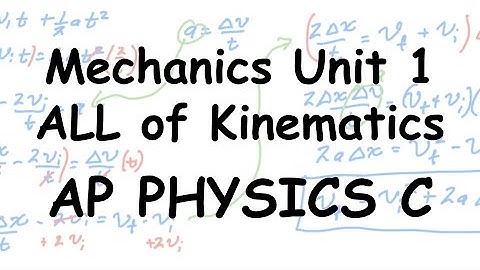 AP Physics C Kinematics Unit 1 ALL Lectures