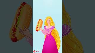 Kindness of Rapunzel 👸👩🌭 #shorts #FairyTalesShorts #fairytales