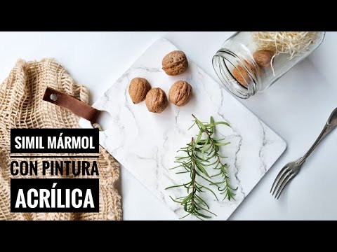 Como hacer SIMIL MARMOL con PINTURAS ACRILICAS